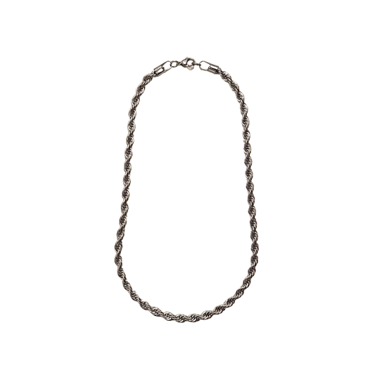 Rope Halskæde - 925S Sølvbelagt 5mm